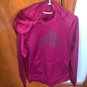 Girls Adidas magenta hoodie size 8-10
